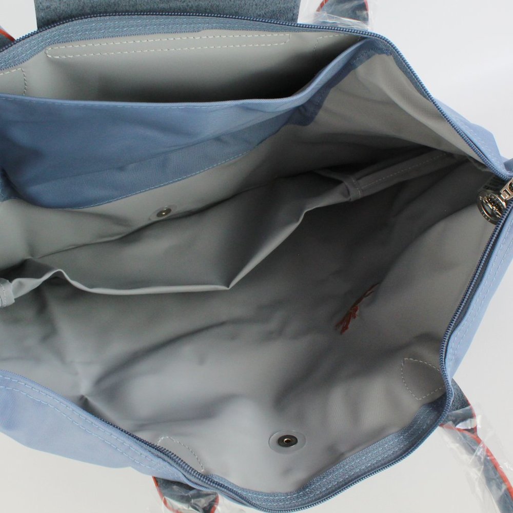 NWT LONGCHAMP Le Pliage Tote Bag, Blue/Mist - Picture 13 of 16
